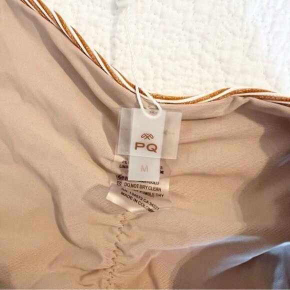 PQ Swim Aperol Stripe Bikini Full Bottom Gold Size Medium M NWT - Picture 6 of 8